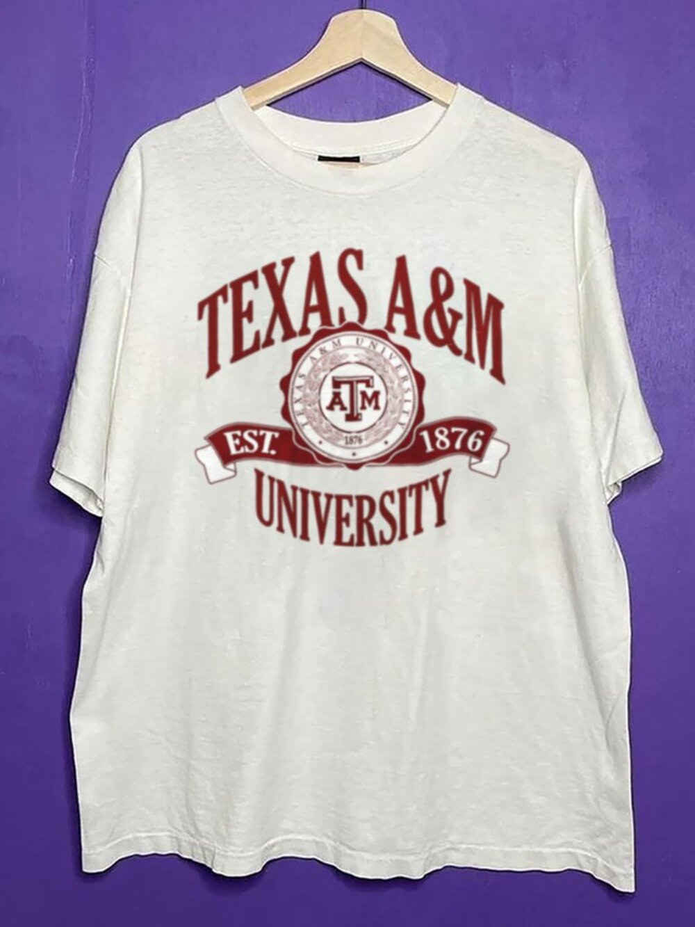 Vintage EST 1876 Texas A&M University Shirt, Aggie Game Day Football Shirt Tee